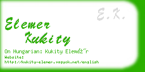 elemer kukity business card